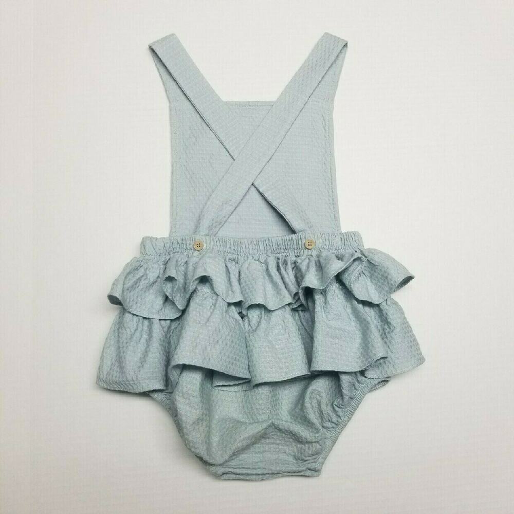 Babidu Blue Romper Sunsuit | 2T
